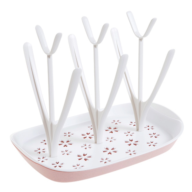 杯子收纳沥水架放茶杯的架子托盘水杯挂架杯架杯子架置物架 淡粉