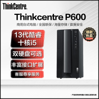 联想Thinkcentre P600 台式机电脑 全新13代酷睿 I5-13400 8G 1T+1T固态 单主机 定制 商务办公学习设计游戏台式主机 联想自营旗舰