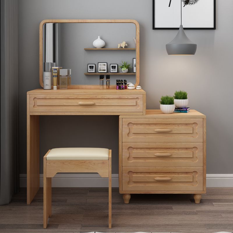 梳妆台卧室小户型迷你闪电客化妆桌收纳柜一体现代简约化妆柜实木化妆