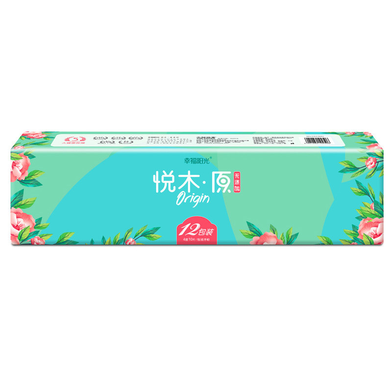 幸福阳光 手帕纸 4层12包 (条)包装 便携式手帕纸