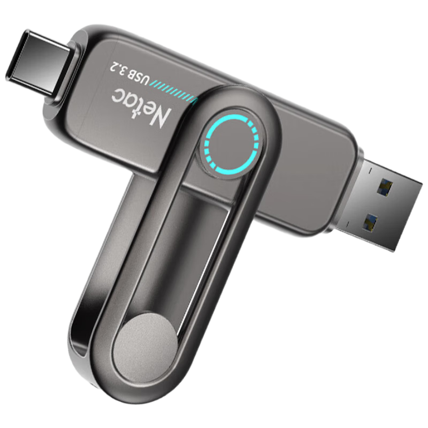 朗科(Netac)US7-1T U盘 USB3.2+Type-C 灰色高清大图