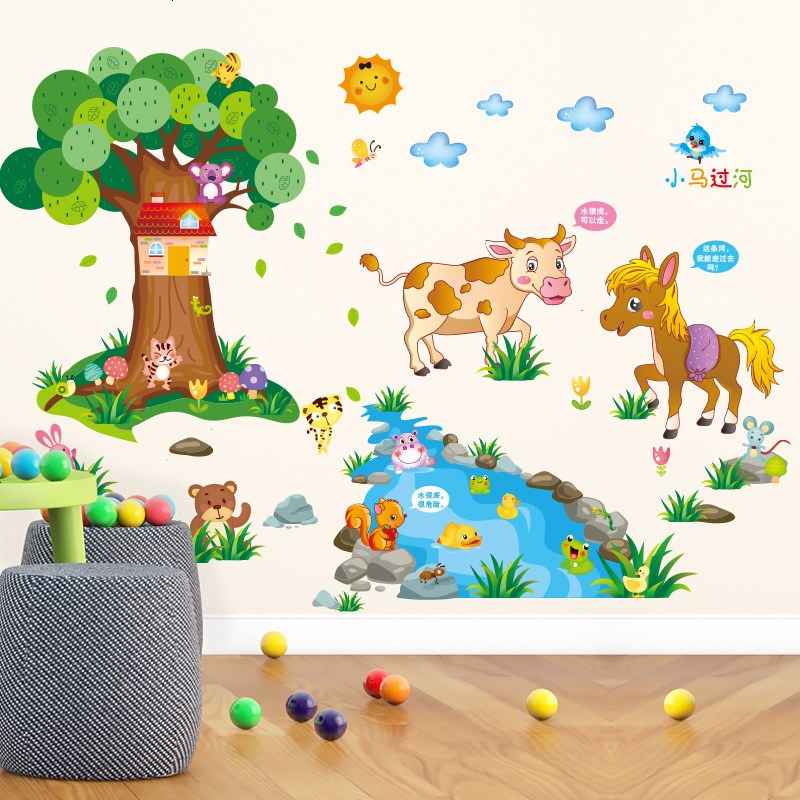 儿童贴纸墙贴画幼儿园布置卡通宝宝男孩卧室房间墙面装饰自粘墙纸