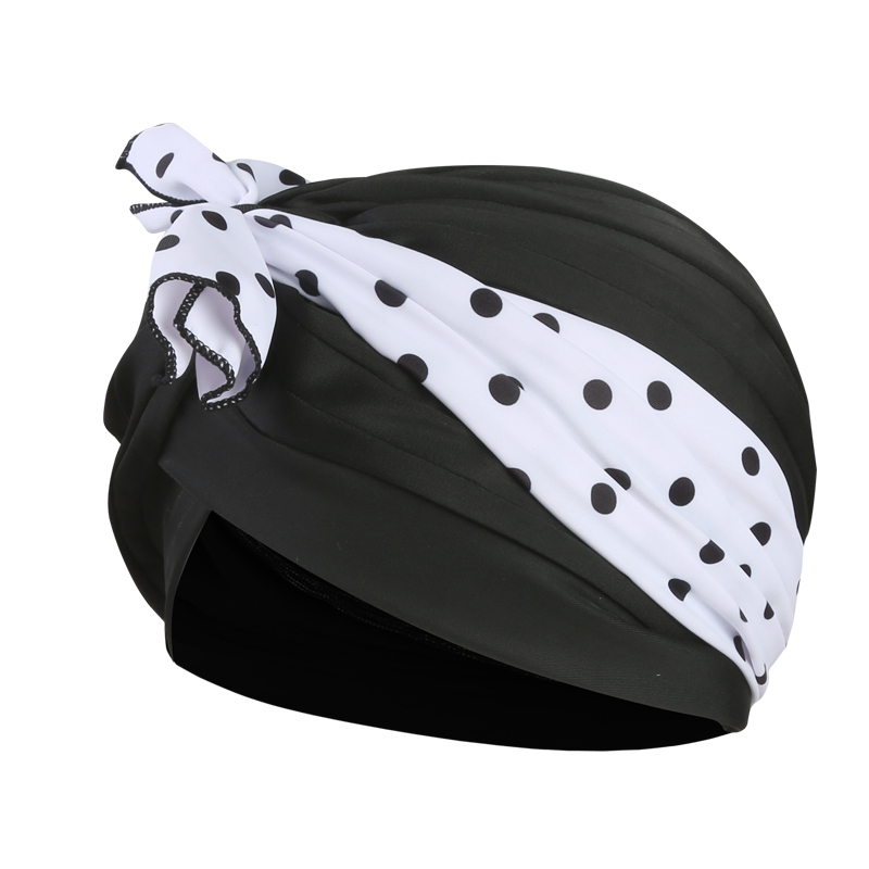 泳帽女长发好看可爱波点游泳帽大号可调节韩版女生u4