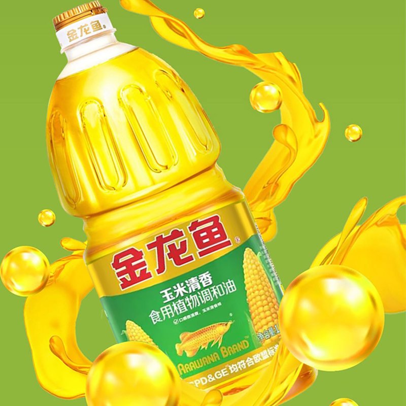 金龙鱼玉米清香型食用植物调和油1.8L高清大图