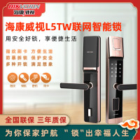 指纹锁 海康威视/HIKVISION L5W 指纹解锁 推拉式 红古铜色
