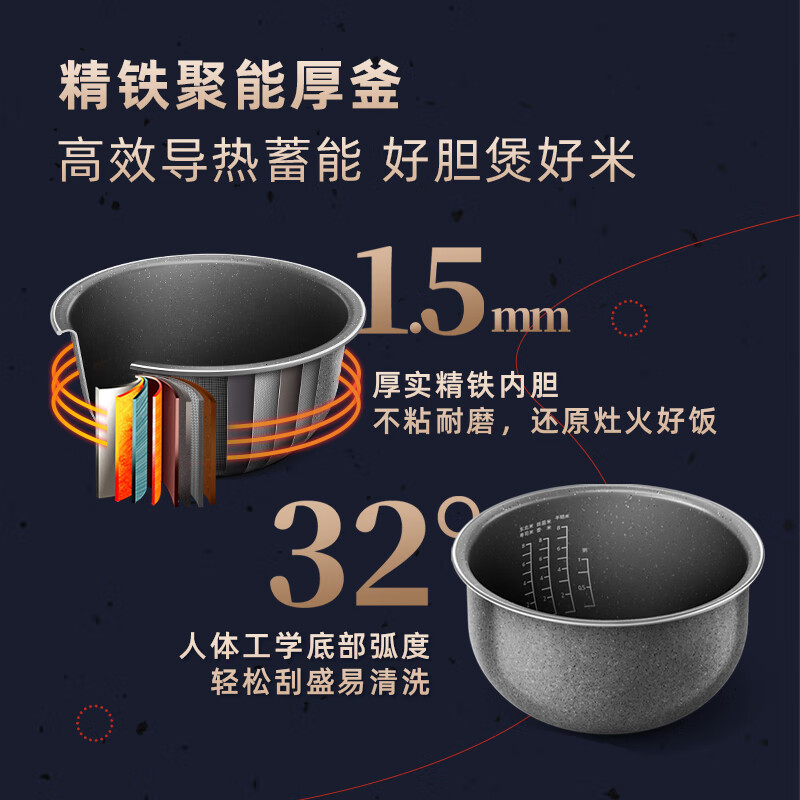 飞利浦(PHILIPS)电饭煲家用4L大容量IH米香煲 多功能一体多用智能电饭锅HD4539/21高清大图