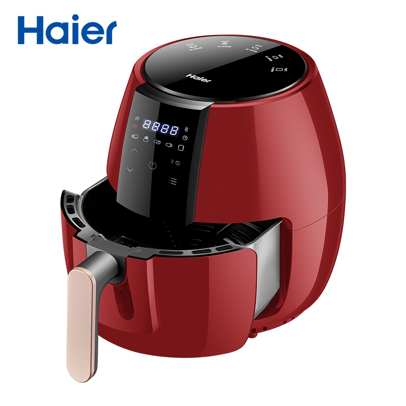 海尔(Haier)空气炸锅A-RD38家用1350W触控式显示屏大容量4L多功能无油全自动特价炸锅薯条机