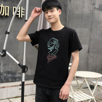 拓路者2020夏季短袖男装新款人物素描印花ins原宿BF宽松潮流男士T恤百搭