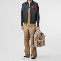 预订 BURBERRY 博柏利 Vintage 格纹尼龙双肩包8016106