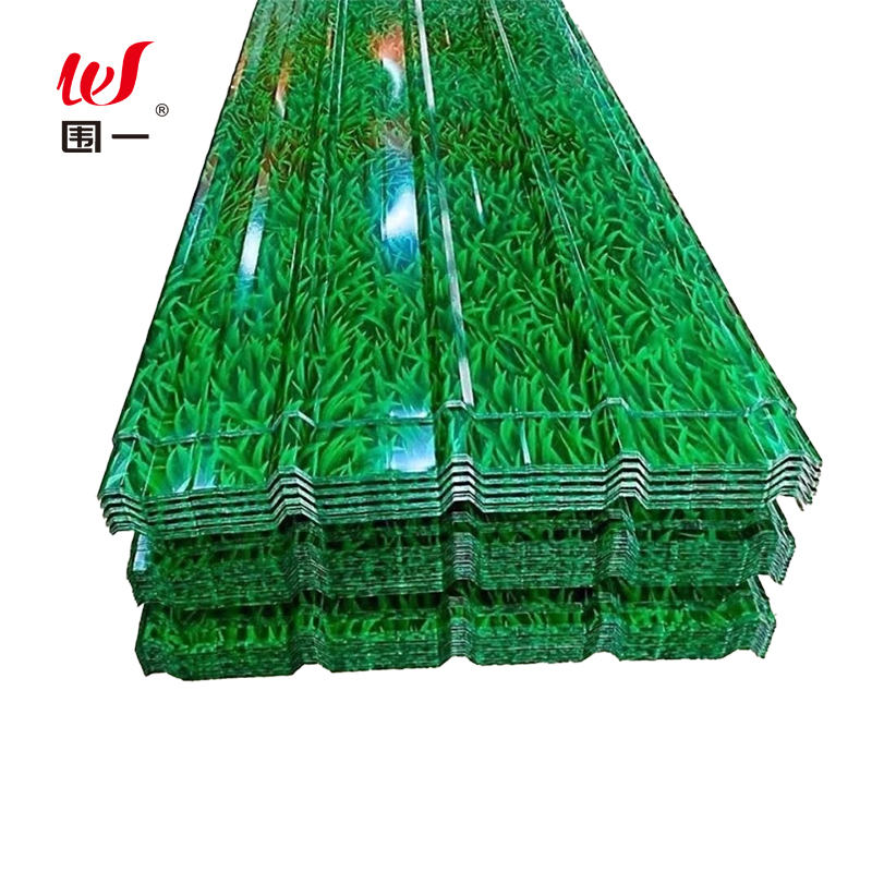围一 绿色小草彩钢板 0.3MM*4M*0.9M 张高清大图