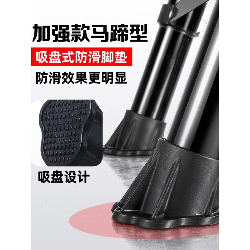 三维工匠家用梯子伸缩升降折叠多功能人字梯铝合金加厚便携室内五步梯楼 [身高1.7米适用]黑色1.1+1.7米一键伸缩+加高清大图
