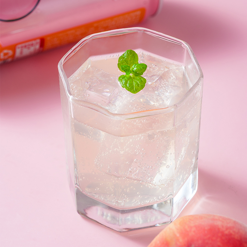 吉斯波尔果舒白桃味果醋气泡0脂碳酸饮料汽水饮品310ml10罐整箱