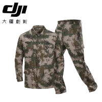 大疆创新07林地迷彩服套装男女春夏季长袖训练服户外军训教官服耐磨劳保服 斜纹涤棉混纺