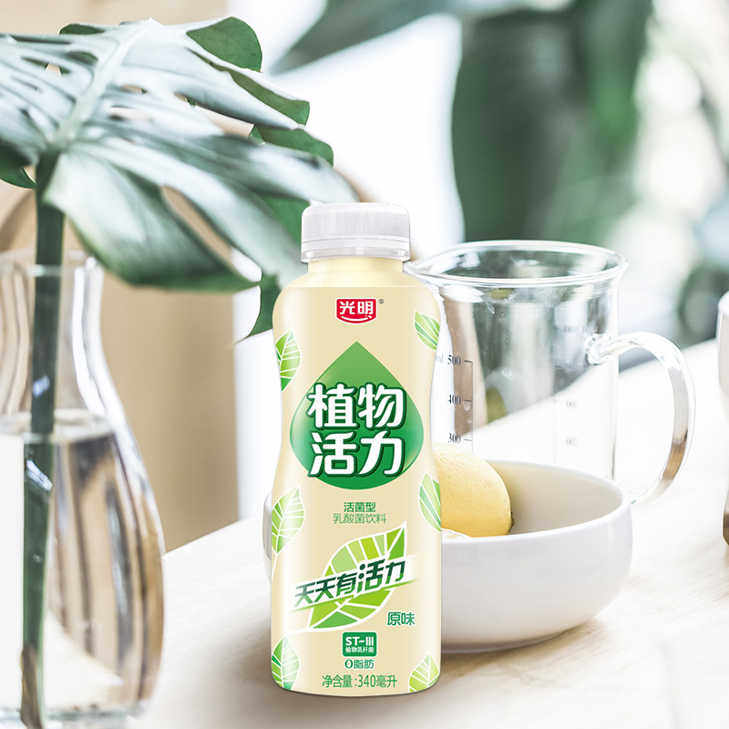 光明植物活力乳酸菌饮品(原味)340ml*12瓶