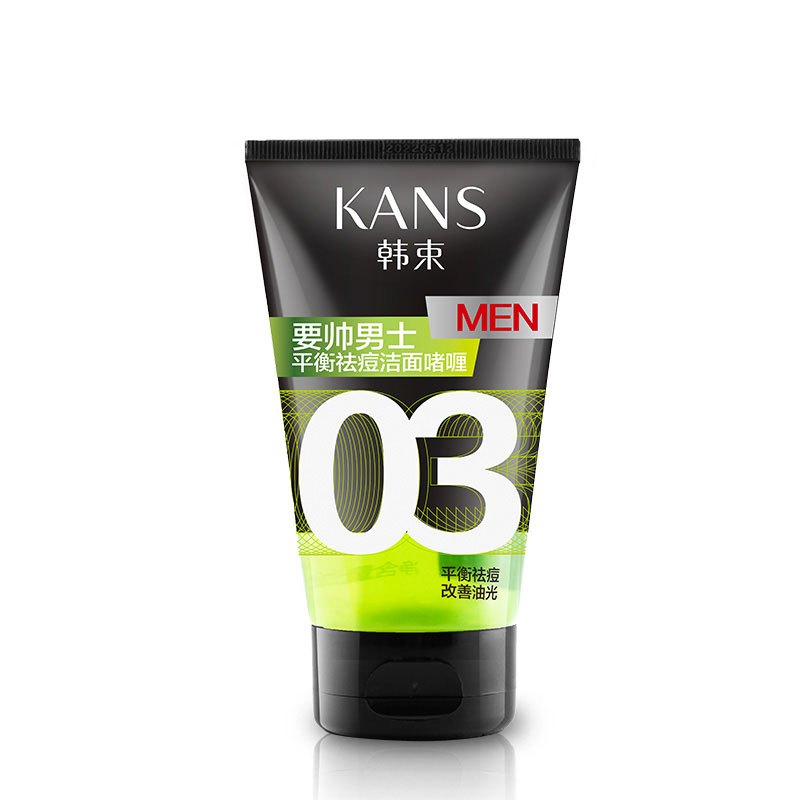 韩束(Kans) 男士平衡祛痘洁面啫喱100ml 保湿补水 男士洗面奶 各种肤质通用 水油平衡