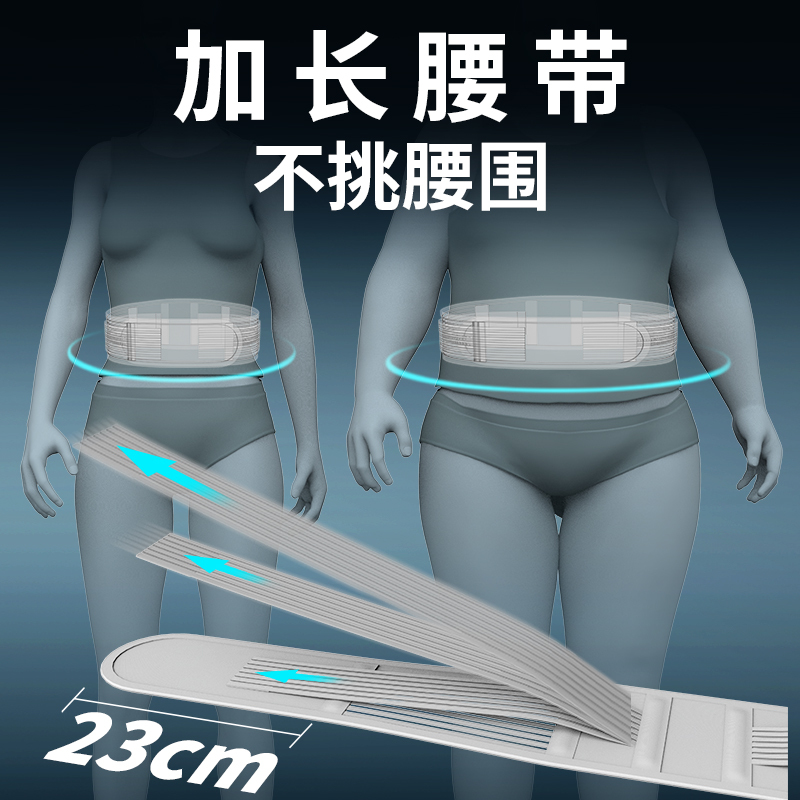 和正 护腰带 家用父母轻薄透气办公室男女士久坐腰部支撑 运动健身腰带 节日礼物送父母女朋友 专业护腰 HZ-Y10一只装
