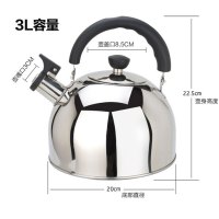 （4升304不锈钢水开鸣音（本色）烧水壶304不锈钢鸣笛水壶大容量响水壶电磁炉燃气灶通用厨房工具锅具烧水壶