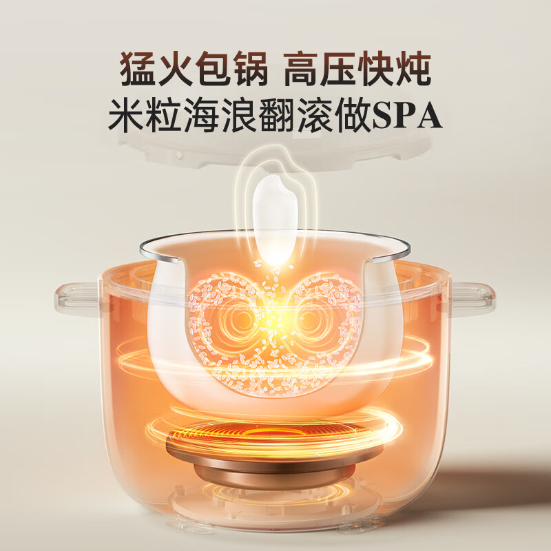 摩飞电器(MORPHY RICHARDS)电压力锅 电高压锅电饭锅电饭煲 [2.5L珐琅釉釜]白色 MR8701 / 台高清大图