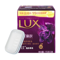 力士(Lux)正品魅肤香皂幽莲魅肤香型肥皂洗手洗脸沐浴全身洗澡皂家庭装 恒久嫩肤3块+白皙焕采3块