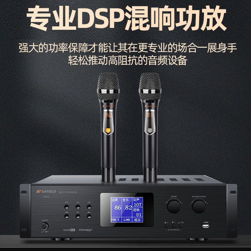 山水(SANSUI)FK-101 家用电视客厅音响套装 大音箱 FK101三分频10单元音响+功放+美声U段话筒高清大图
