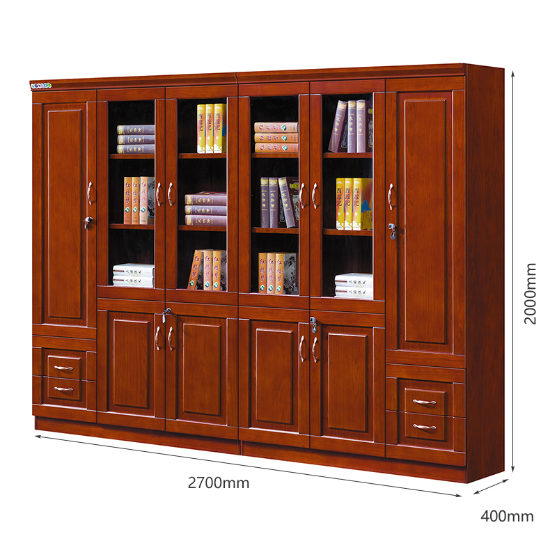 臻远 ZY051435 木质文件柜展示柜油漆贴木皮资料柜书柜 组合柜高清大图