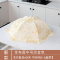 圆形全布面淡金色中号[加厚骨架 款] 惠淘可折叠餐桌剩菜罩食物罩菜盖家用遮菜水果罩