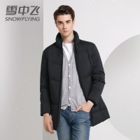 【券后359】雪中飞男装秋冬新款商场同款商务时尚简约黑色防寒加厚羽绒服