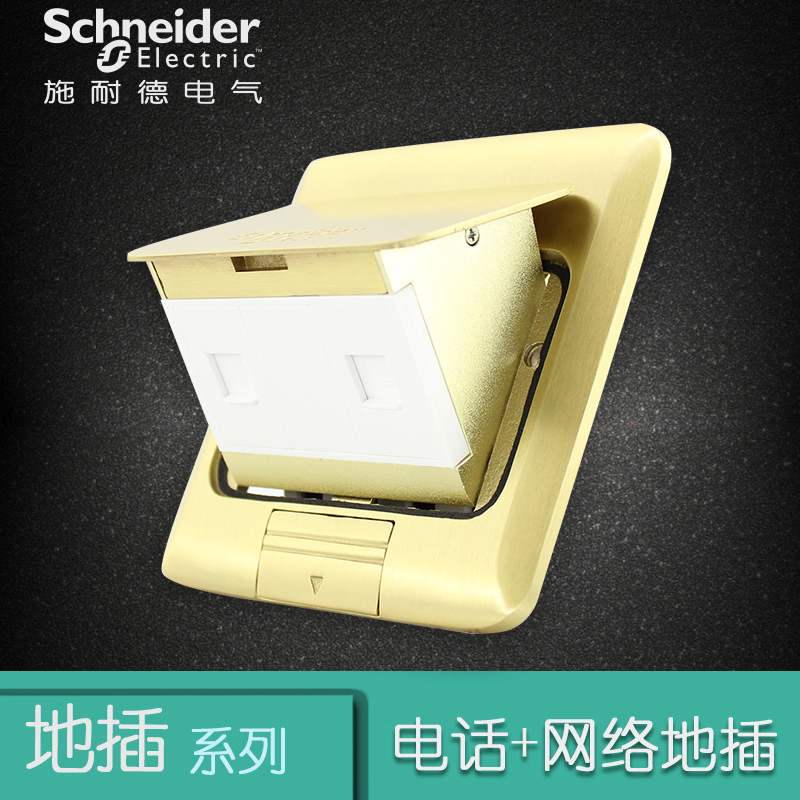 施耐德电气（Schneider Electric）弹出式地插 电话+电脑网络地插 地面插座