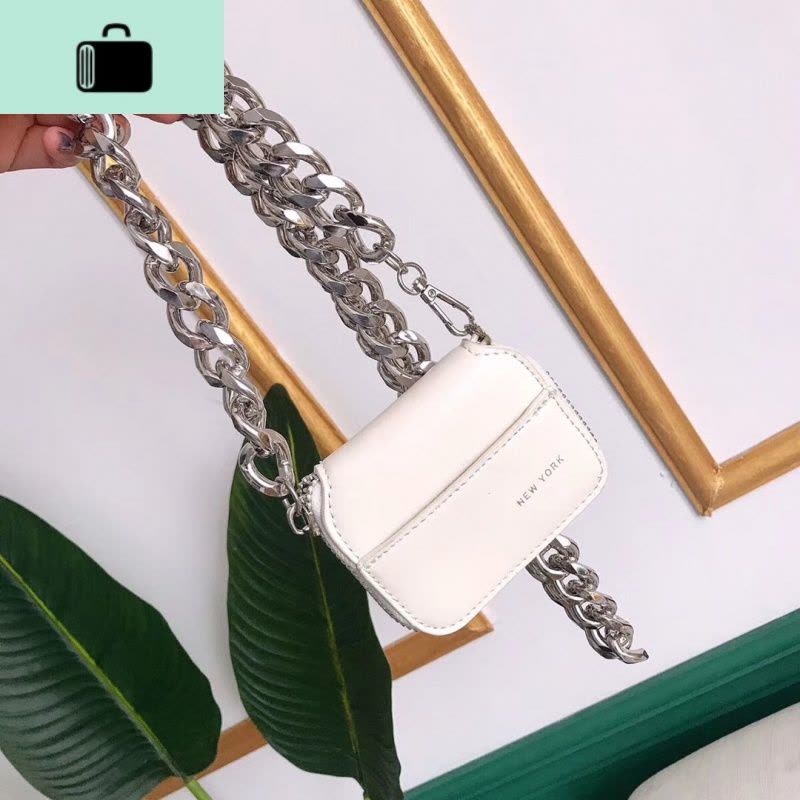 MONA雪梨同款kara粗链条迷你小包荧光色单肩斜挎皮零钱包女新款NEW LAKE图片