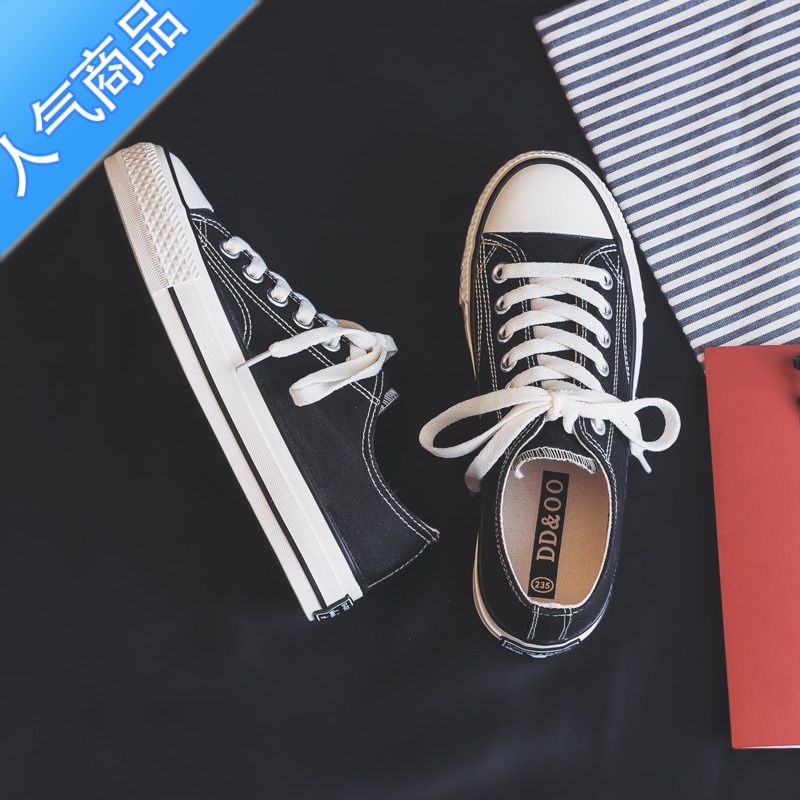 SUNTEKddoo夏季超火帆布鞋女款2023新款夏款休闲布鞋百搭板鞋球鞋小白鞋高清大图