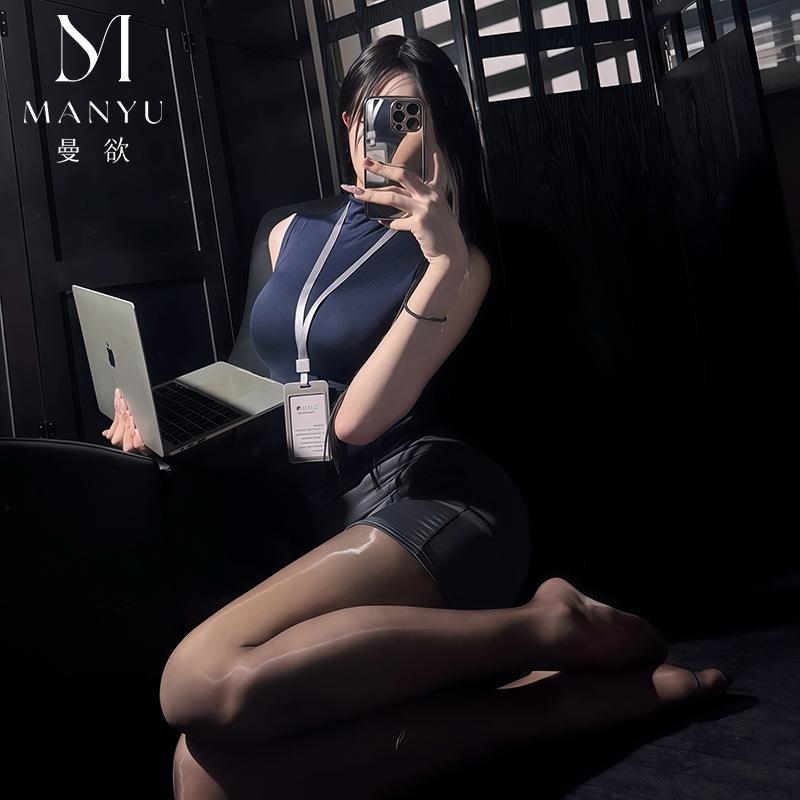 曼欲性感情趣内衣纯欲风秘书包臀裙空姐制服激情夜店免脱套装9488