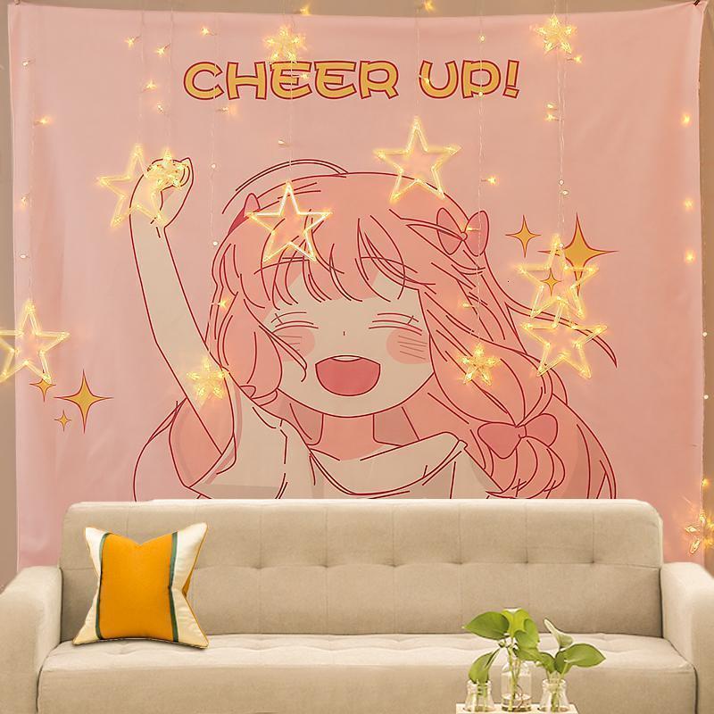 家柏饰(CORATED)帘家用隔断帘子布艺 背景布风挂布墙布宿舍卧室房间装饰高清大图