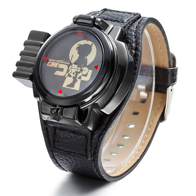 幸运石xingyunshi名侦探柯南官方授权正版动漫周边玩具手表翻盖led触