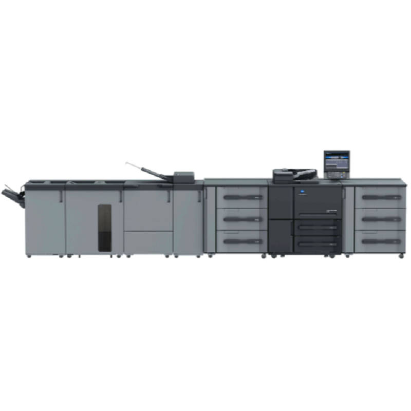 柯尼卡美能达 AccurioPress 6120 智能数字化黑白生产型数字印刷系统 主机+鞍式装订+三层大容量纸盒高清大图