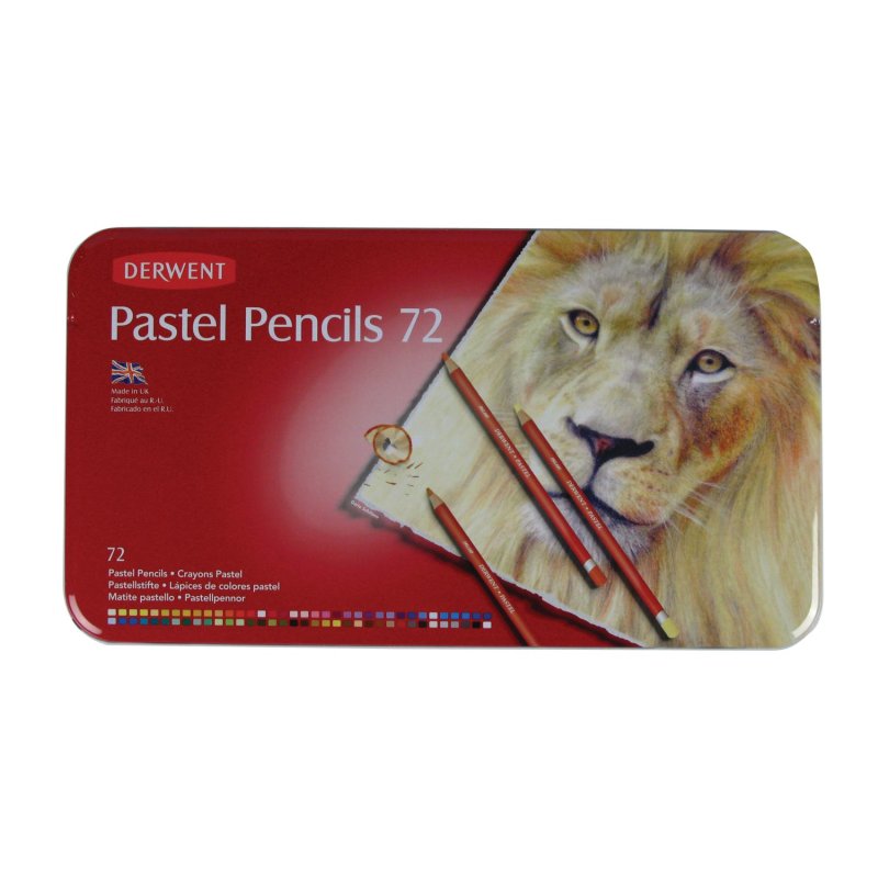 DERWENT Pastel Pencil 72 英国进口得韵 72色粉彩铅铁盒套装 具有铅笔的简便性以及粉彩的鲜艳度