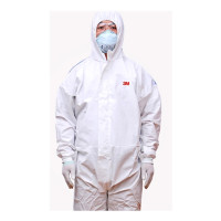 3M 4515白色带帽连体防化服XL