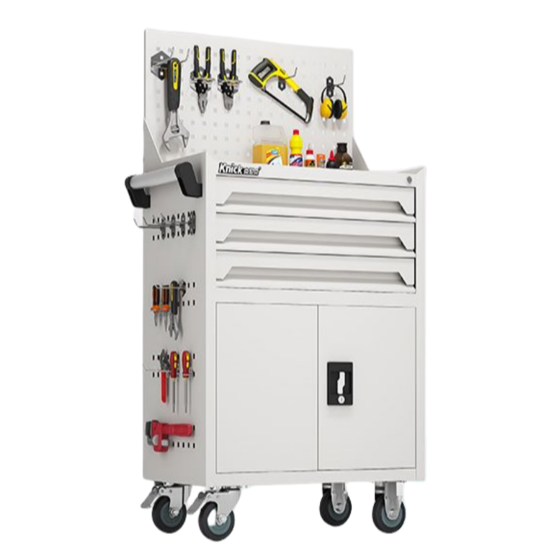 智铮朗月 汽修三抽+挂板工具车 670*400*1280mm白 个高清大图