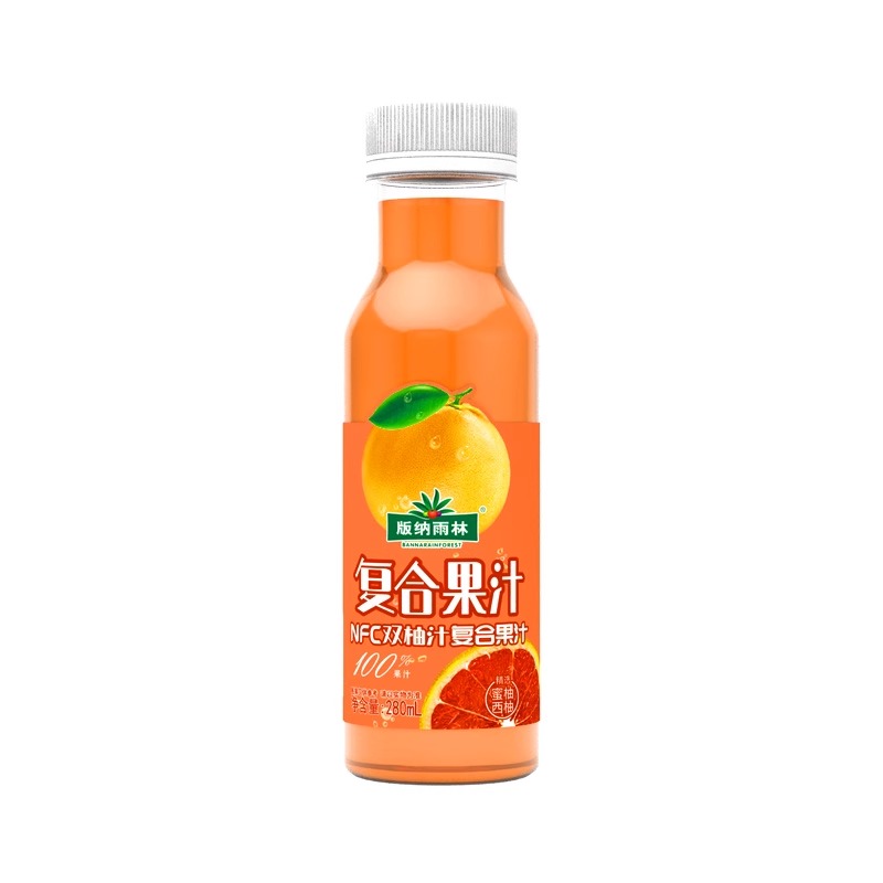 版纳雨林双柚汁NFC100%纯果汁无添加 280ml*12瓶 鲜果榨汁 天然维生素 膳食纤维高清大图