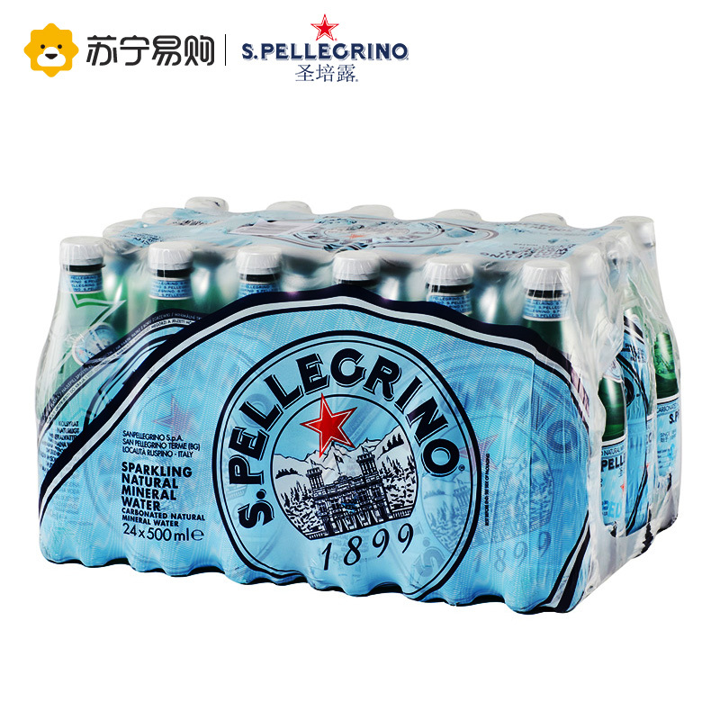 圣培露 充气天然矿泉水塑料瓶装 500ml*24瓶