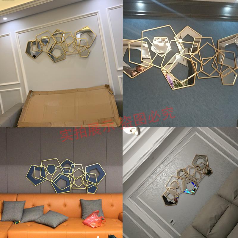 现代轻奢金属墙饰客厅沙发背景墙挂饰酒店艺术壁挂餐厅立体装饰品 三维工匠 定制尺寸和颜色壁饰高清大图