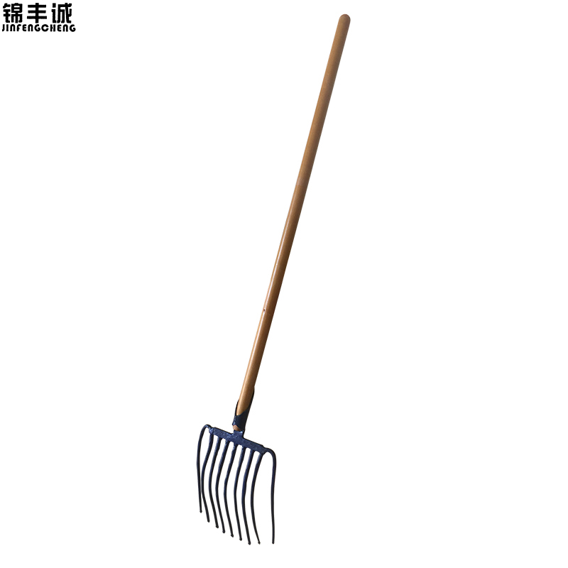 锦丰诚 木柄钢叉 九齿 把高清大图