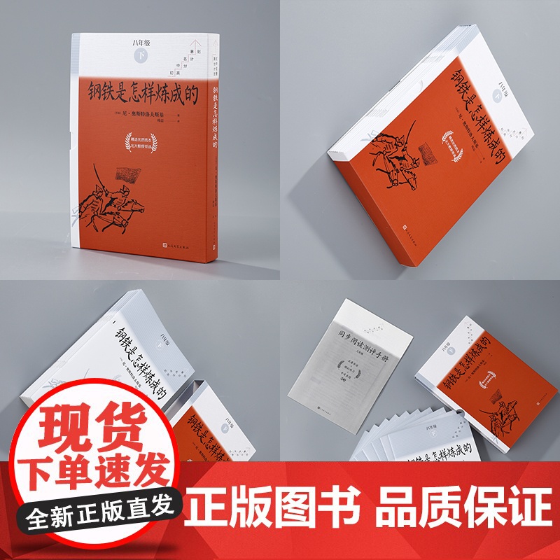 附中考真题手册]钢铁是怎样炼成的全10册初中名著高分计划八年级下册课外书人民文学出版社学而思大阅读 带批注初二下册8下带高清大图