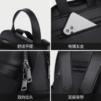 金狐狸双肩包女2022新款百搭牛皮妈咪包时尚休闲真皮书包通勤背包