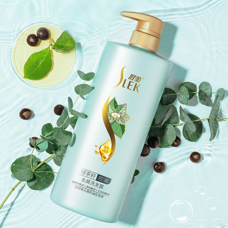 舒蕾 绿茶籽控油去屑洗发水500ml+蚕丝保湿顺滑护发素500ml 单位:套
