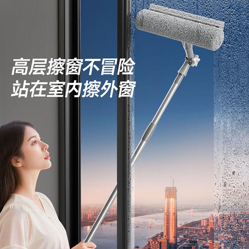 锡洁擦玻璃神器高层窗外专用双面刮水擦窗器洗窗户刷家用保洁清洁工具高清大图