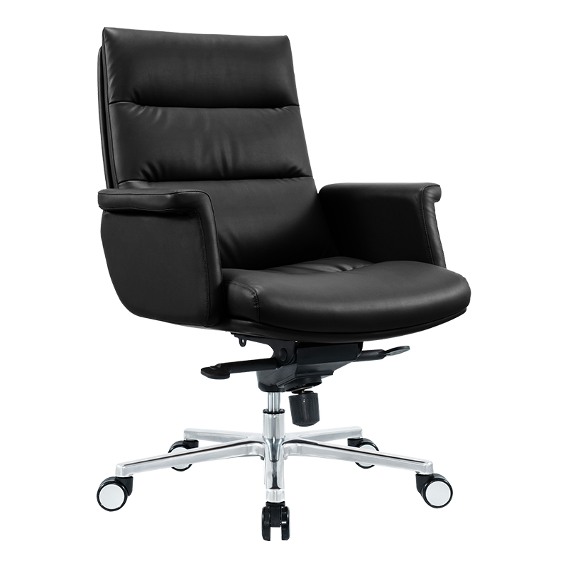 臻远 ZY-7480办公椅简约皮椅老板椅电脑椅转中背转椅 西皮