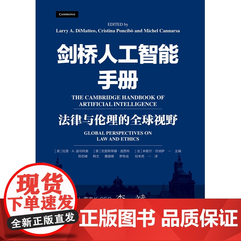 2024新书 剑桥人工智能手册 法律与伦理的全球视野 当代中国出版社 侵权责任 数据保护 知识产权保护 算法歧视技术性失高清大图