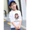 迪鲁奥（DILUAO)童装女童长袖T恤春秋洋气打底衫中大童体恤2021新款儿童春装