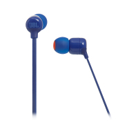 JBL T110BT 无线蓝牙耳机入耳式 立体声运动游戏手机耳机 通话重低音苹果安卓通用线控带麦K歌 蓝色