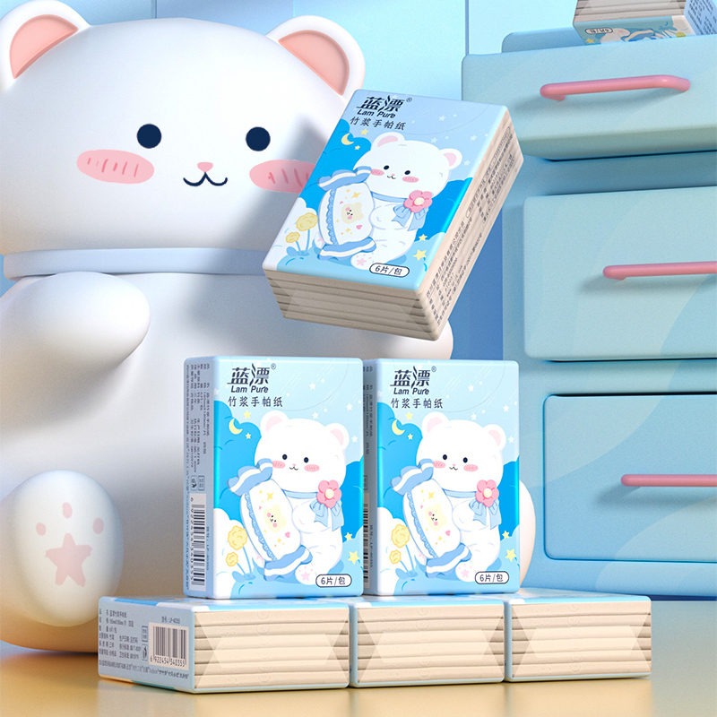 蓝漂 LP-40355本色迷你手帕纸10包*1条高清大图